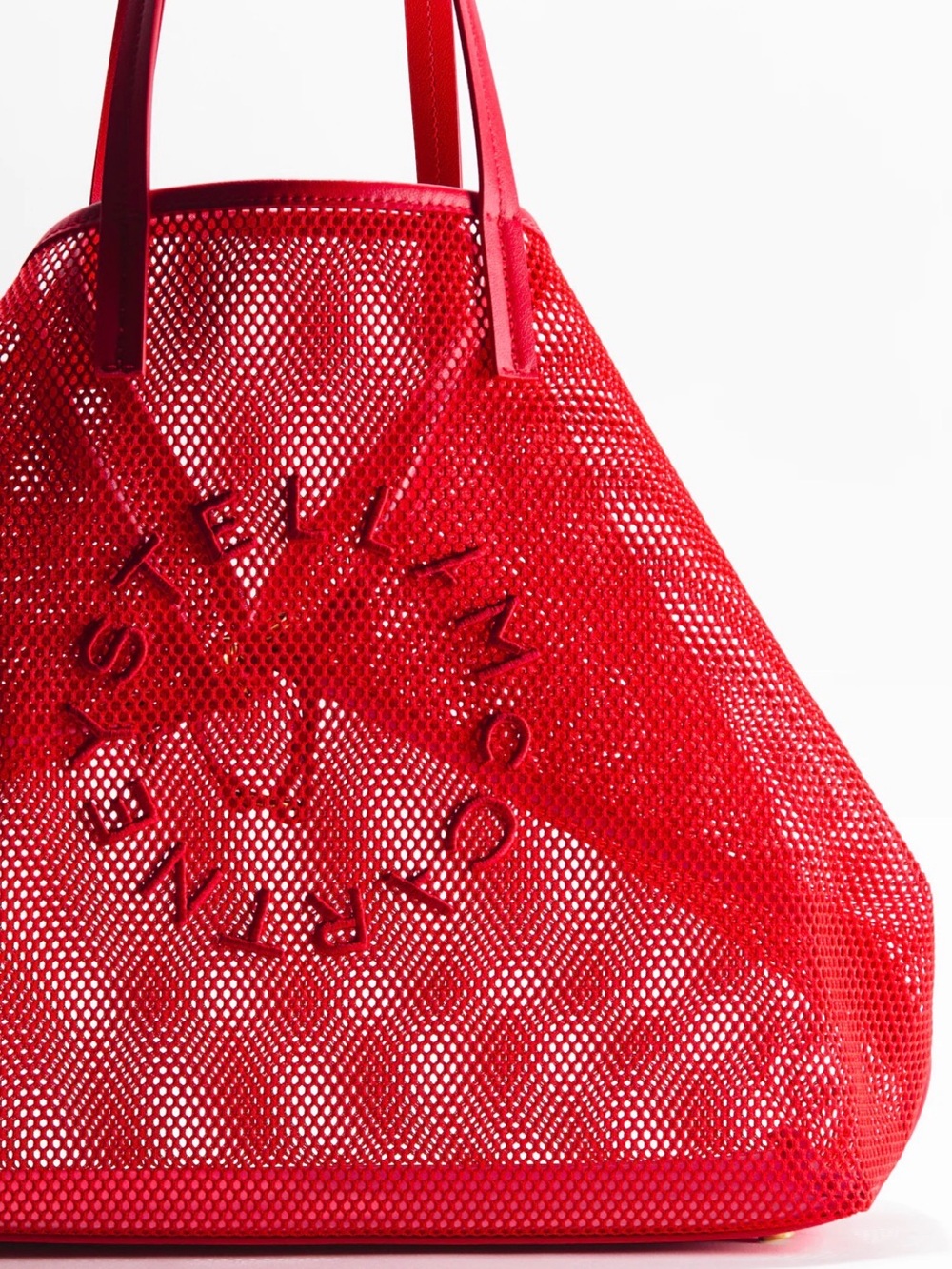 Stella McCartney H&M Red Mesh Tote - Picture 3 of 6